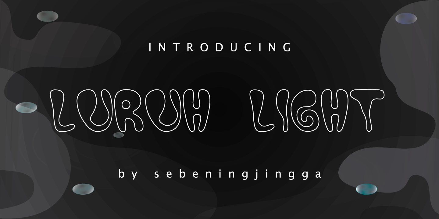Ejemplo de fuente Luruh Light Regular